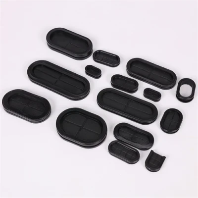 EPDM Black Oval Double Sided Cushion/Rubber Grommet